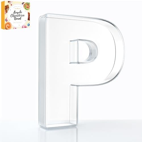 10" Acrylic Charcuterie Letters Fillable Tray, Reusable Alphabet Number Shaped Serving Plates for Charcuterie
