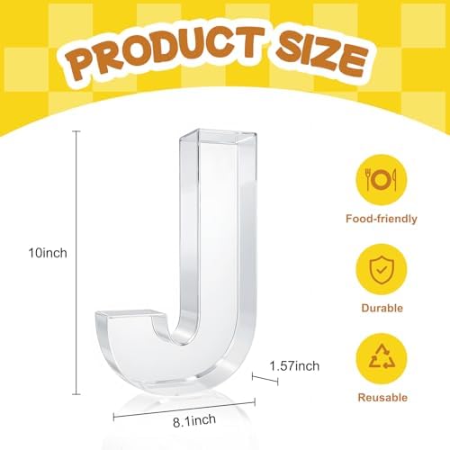 10" Acrylic Charcuterie Letters Fillable Tray, Reusable Alphabet Number Shaped Serving Plates for Charcuterie, alternate view