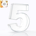 10" Acrylic Charcuterie Letters Fillable Tray, Reusable Alphabet Number Shaped Serving Plates for Charcuterie