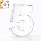 10" Acrylic Charcuterie Letters Fillable Tray, Reusable Alphabet Number Shaped Serving Plates for Charcuterie