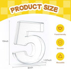 10" Acrylic Charcuterie Letters Fillable Tray, Reusable Alphabet Number Shaped Serving Plates for Charcuterie, alternate view