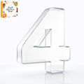 10" Acrylic Charcuterie Letters Fillable Tray, Reusable Alphabet Number Shaped Serving Plates for Charcuterie