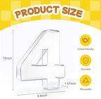 10" Acrylic Charcuterie Letters Fillable Tray, Reusable Alphabet Number Shaped Serving Plates for Charcuterie, alternate view