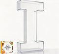 10" Acrylic Charcuterie Letters Fillable Tray, Reusable Alphabet Number Shaped Serving Plates for Charcuterie