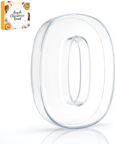 10" Acrylic Charcuterie Letters Fillable Tray, Reusable Alphabet Number Shaped Serving Plates for Charcuterie