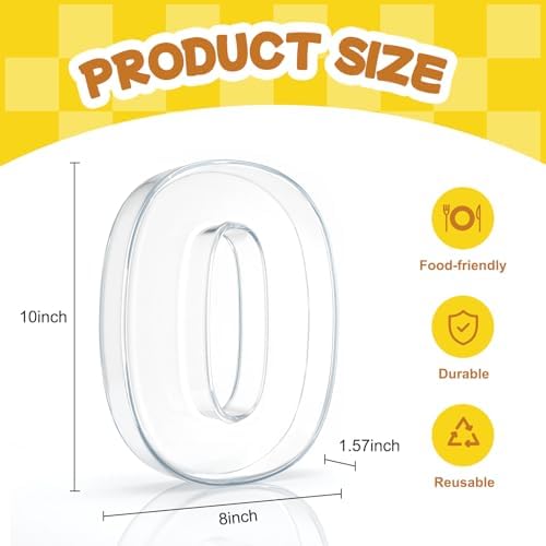 10" Acrylic Charcuterie Letters Fillable Tray, Reusable Alphabet Number Shaped Serving Plates for Charcuterie, alternate view