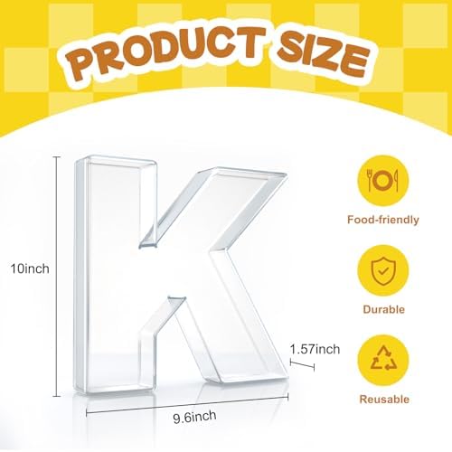 10" Acrylic Charcuterie Letters Fillable Tray, Reusable Alphabet Number Shaped Serving Plates for Charcuterie, alternate view