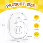 10" Acrylic Charcuterie Letters Fillable Tray, Reusable Alphabet Number Shaped Serving Plates for Charcuterie, alternate view