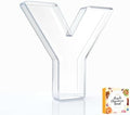 10" Acrylic Charcuterie Letters Fillable Tray, Reusable Alphabet Number Shaped Serving Plates for Charcuterie