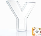 10" Acrylic Charcuterie Letters Fillable Tray, Reusable Alphabet Number Shaped Serving Plates for Charcuterie