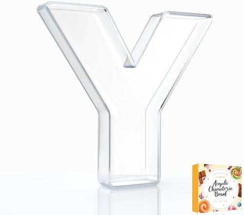 10" Acrylic Charcuterie Letters Fillable Tray, Reusable Alphabet Number Shaped Serving Plates for Charcuterie