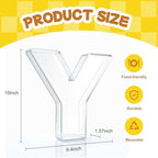 10" Acrylic Charcuterie Letters Fillable Tray, Reusable Alphabet Number Shaped Serving Plates for Charcuterie, alternate view