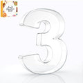 10" Acrylic Charcuterie Letters Fillable Tray, Reusable Alphabet Number Shaped Serving Plates for Charcuterie