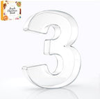 10" Acrylic Charcuterie Letters Fillable Tray, Reusable Alphabet Number Shaped Serving Plates for Charcuterie