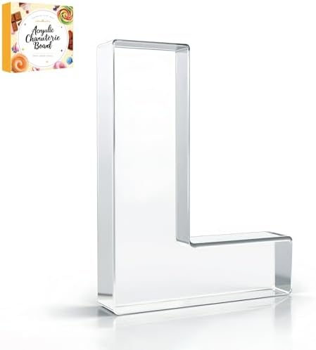 10" Acrylic Charcuterie Letters Fillable Tray, Reusable Alphabet Number Shaped Serving Plates for Charcuterie