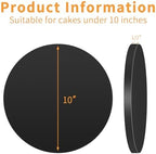 10" Black Round Cake Drum, 10-Pack Grease-Resistant Sturdy Large Base in 10inch/10pcs in Black, alternate view 3