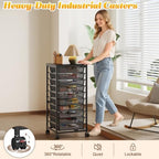 10-Drawer Rolling Storage Cart, Craft Organizers and Storage, Black in Black, alternate view 5