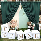 . 10 feet x 10 feet Black Polyester Backdrop Drapes Curtains Panels with Rod Pockets - Wedding Ceremony Party, alternate view