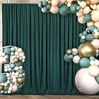 . 10 feet x 10 feet Black Polyester Backdrop Drapes Curtains Panels with Rod Pockets - Wedding Ceremony Party, alternate view