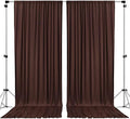 . 10 feet x 10 feet Brown IFR Polyester Backdrop Drapes Curtains Panels with Rod Pockets - Wedding Ceremony