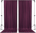 . 10 feet x 10 feet Eggplant Purple Polyester Backdrop Drapes Curtains Panels with Rod Pockets - Wedding
