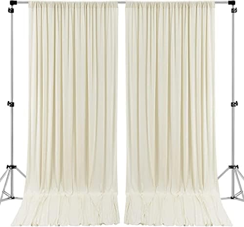 . 10 feet x 10 feet IFR Polyester Backdrop Drapes Curtains Panels with 4" Rod Pockets (Rod Not Included)