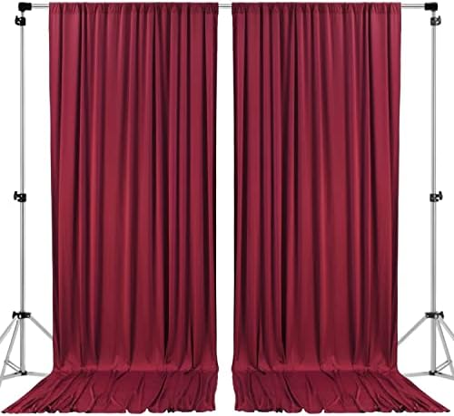. 10 feet x 10 feet Polyester Backdrop Drapes Curtains Panels with Rod Pockets - Wedding Ceremony Party Home