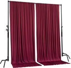 . 10 feet x 10 feet Polyester Backdrop Drapes Curtains Panels with Rod Pockets - Wedding Ceremony Party Home, alternate view