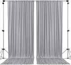 . 10 feet x 10 feet Polyester Backdrop Drapes Curtains Panels with Rod Pockets - Wedding Ceremony Party Home