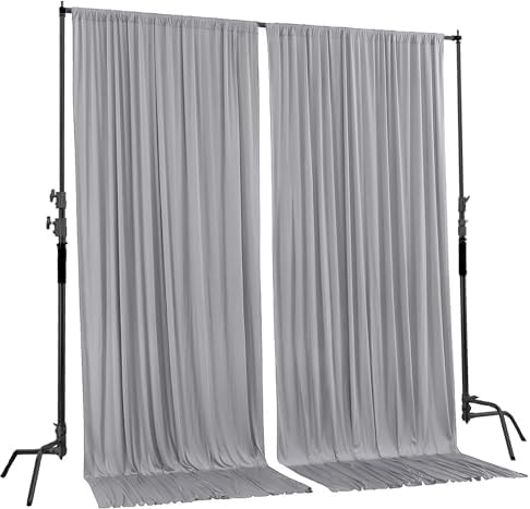 . 10 feet x 10 feet Polyester Backdrop Drapes Curtains Panels with Rod Pockets - Wedding Ceremony Party Home, alternate view