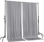 . 10 feet x 10 feet Polyester Backdrop Drapes Curtains Panels with Rod Pockets - Wedding Ceremony Party Home, alternate view