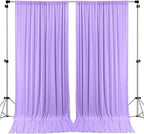 . 10 feet x 10 feet Polyester Backdrop Drapes Curtains Panels with Rod Pockets - Wedding Ceremony Party Home