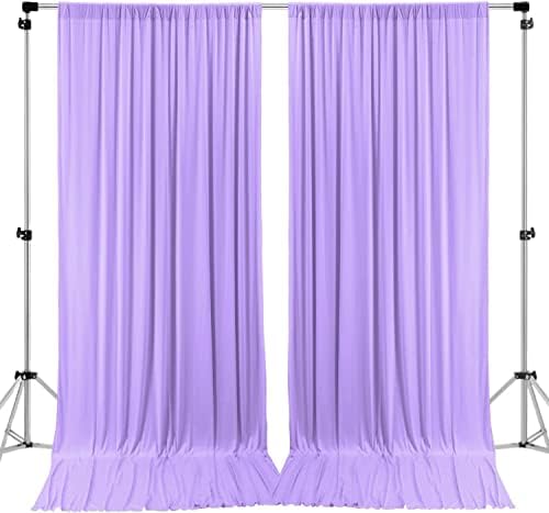 . 10 feet x 10 feet Polyester Backdrop Drapes Curtains Panels with Rod Pockets - Wedding Ceremony Party Home