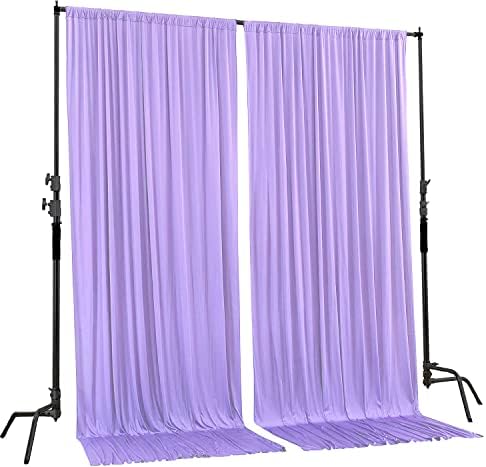 . 10 feet x 10 feet Polyester Backdrop Drapes Curtains Panels with Rod Pockets - Wedding Ceremony Party Home, alternate view