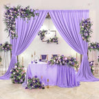 . 10 feet x 10 feet Polyester Backdrop Drapes Curtains Panels with Rod Pockets - Wedding Ceremony Party Home, alternate view
