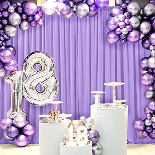 . 10 feet x 10 feet Polyester Backdrop Drapes Curtains Panels with Rod Pockets - Wedding Ceremony Party Home, alternate view