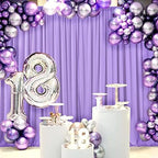 . 10 feet x 10 feet Polyester Backdrop Drapes Curtains Panels with Rod Pockets - Wedding Ceremony Party Home, alternate view
