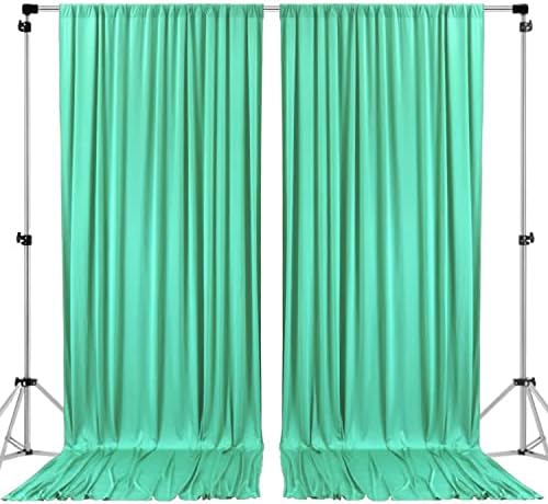 . 10 feet x 10 feet Tiffany IFR Polyester Backdrop Drapes Curtains Panels with Rod Pockets - Wedding Ceremony