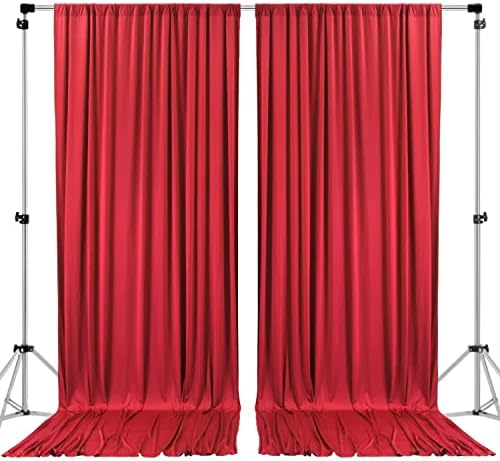 . 10 feet x 8 feet IFR Polyester Backdrop Drapes Curtains Panels with Rod Pockets - Wedding Ceremony Party Home