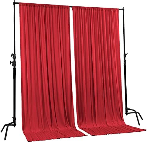 . 10 feet x 8 feet IFR Polyester Backdrop Drapes Curtains Panels with Rod Pockets - Wedding Ceremony Party Home, alternate
