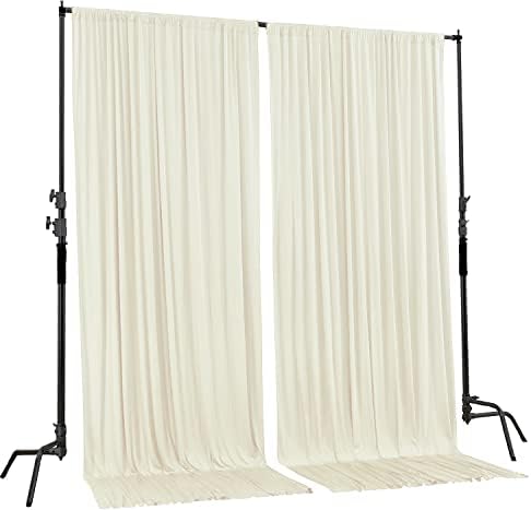 . 10 feet x 8 feet IFR Polyester Backdrop Drapes Curtains Panels with Rod Pockets - Wedding Ceremony Party Home, alternate