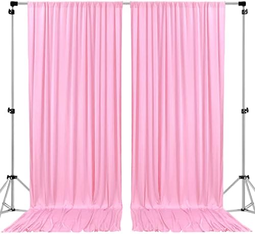 . 10 feet x 8 feet IFR Polyester Backdrop Drapes Curtains Panels with Rod Pockets - Wedding Ceremony Party Home