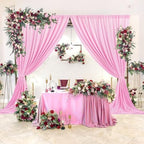 . 10 feet x 8 feet IFR Polyester Backdrop Drapes Curtains Panels with Rod Pockets - Wedding Ceremony Party Home, alternate