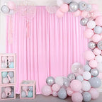 . 10 feet x 8 feet IFR Polyester Backdrop Drapes Curtains Panels with Rod Pockets - Wedding Ceremony Party Home, alternate