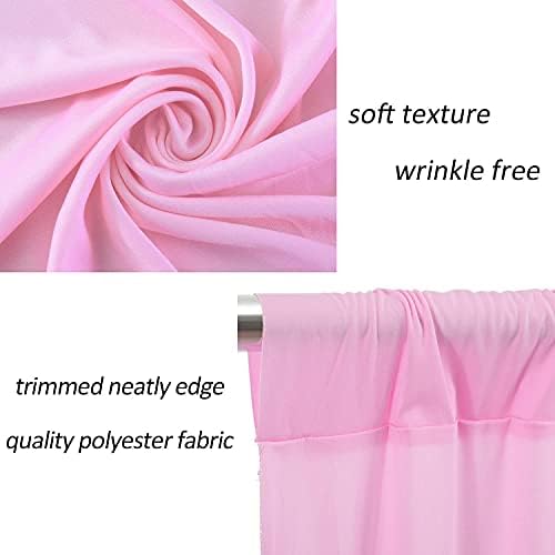 . 10 feet x 8 feet IFR Polyester Backdrop Drapes Curtains Panels with Rod Pockets - Wedding Ceremony Party Home, alternate