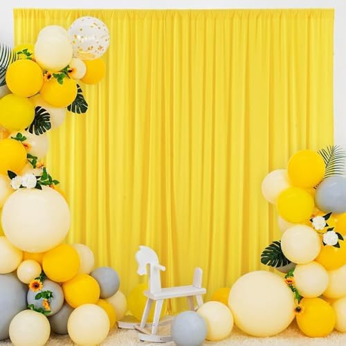 . 10 feet x 8 feet IFR Polyester Backdrop Drapes Curtains Panels with Rod Pockets - Wedding Ceremony Party Home, alternate