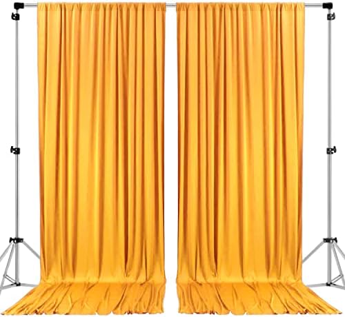 . 10 feet x 8 feet IFR Polyester Backdrop Drapes Curtains Panels with Rod Pockets - Wedding Ceremony Party Home