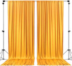 . 10 feet x 8 feet IFR Polyester Backdrop Drapes Curtains Panels with Rod Pockets - Wedding Ceremony Party Home