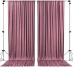 . 10 feet x 8 feet IFR Polyester Backdrop Drapes Curtains Panels with Rod Pockets - Wedding Ceremony Party Home