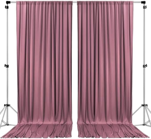 . 10 feet x 8 feet IFR Polyester Backdrop Drapes Curtains Panels with Rod Pockets - Wedding Ceremony Party Home